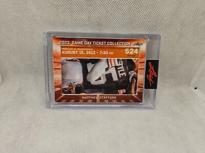 2023 Leaf Football Matthew Stafford Game Day Ticket Lions at Browns 10/13/2013 - Image 1 of 3