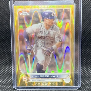 2022 Topps Chrome Sonic Lite Base Gold RayWave #141 Alex Bregman /50 - Picture 1 of 2