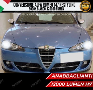 KIT FULL LED ALFA ROMEO 147 H7 ANABBAGLIANTI 6000K BIANCO 12000 LUMEN CANBUS LED - Bild 1 von 11