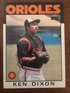 KEN DIXON 1986 TOPPS AUTOGRAPHED SIGNED AUTO BASEBALL CARD ORIOLES 198 - Picture 1 of 1