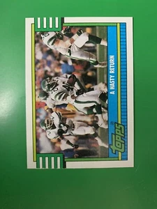 Topps Hasty Team Leader Jets 1990 #517 VAR sin descargo de responsabilidad - Imagen 1 de 2