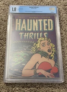 🌊 Haunted Thrills # 14 Ajax Farrell 1954 CBCS 1.8 Pre-Code Horror Girl Cover 🌊 - Picture 1 of 11