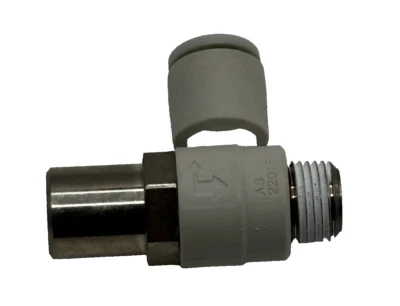 SMC AS2201F-01-06SD SPEED CONTROLLER, 6mm TUBE, 1/8" NPT - Image 1 of 4