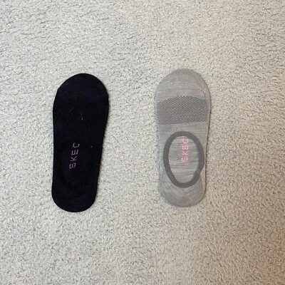 Calcetines Skechers Corte Bajo No Shows Mujer Talla Única Negro Gris Forros Ligeros Foto 1 de 4