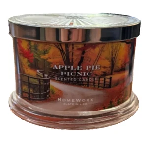 HomeWorx by Harry Slatkin Apple Pie Picnic 4-Wick Candle 18 oz NEW - Picture 1 of 4