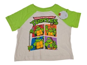 NWT -Nickelodeon Girls Jr. Teenage Mutant Ninja Turtles TMNT Henley T-Shirt Sz S - Picture 1 of 5
