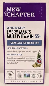New Chapter Every Man's One Daily 55+ Multivitamin, 96 Tablets - EXP 02/27 - NEW - Picture 1 of 3