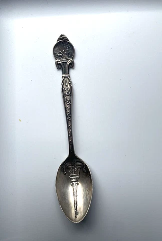 Indianapolis Souvenir Sterling Silver Spoon Julius C. Walk & Son Indiana Antique Cover