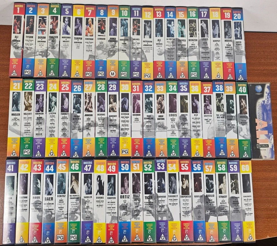 Boxers Marshall Cavendish Collection Volumes 1-60 & Ali The Tribute VHS Tapes - Image 1 of 4