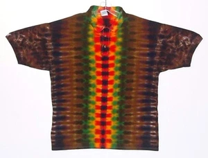 Polo Deportivo de Golf TIE DYE Rasta ADN para Adultos 2X 3X 4X 5X arte personalizado hippie - Imagen 1 de 1