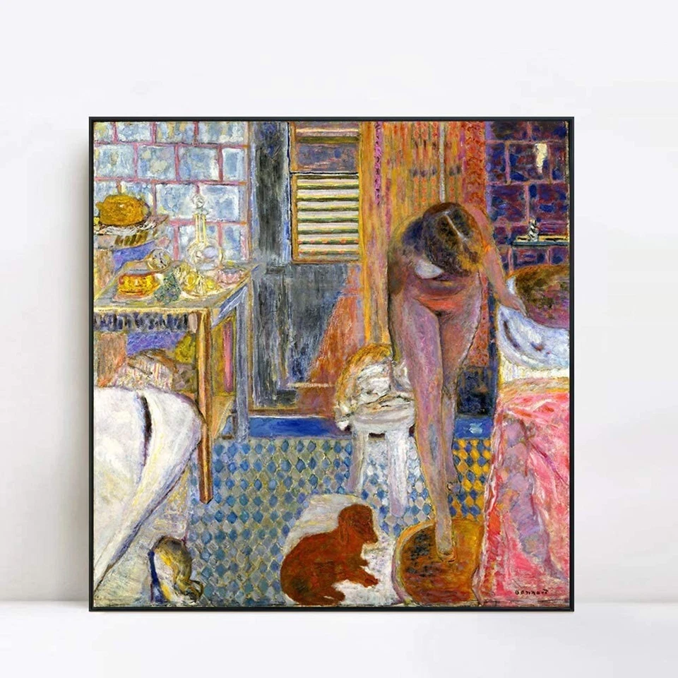 Lienzo enmarcado Giclee Impresión Serie #18 por Pierre Bonnard Arte de Pared 24"x24" Foto 1 de 4