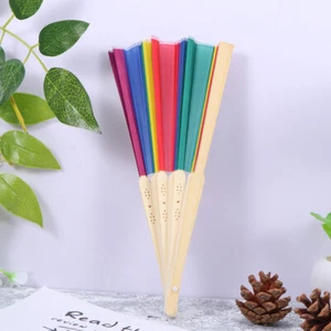 3 Pcs Japanese Fans Handheld Fan Rainbow Paper Fan Colorful Folding Fans - Picture 1 of 12