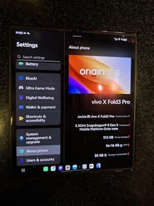 Vivo X Fold 3 Pro CN ROM, 16gb RAM 512gb Storage Black - Picture 1 of 2