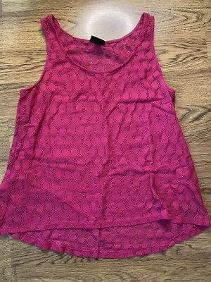 Camiseta sin mangas Mossimo para mujer crochet rosa talla mediana Foto 1 de 4