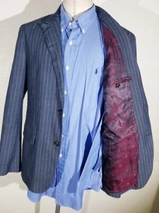 John Varvatos boating yatching stripe 4-SEASON SportCoat Jacket Blazer 42R NWOT  - Picture 1 of 8