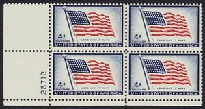 #1094 4c U.S. Flag, Plate Block [25712 LL] Mint **ANY 5=FREE SHIPPING** - Picture 1 of 1