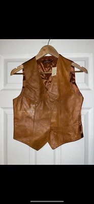 Chaleco de cuero para mujer Jordache vintage nuevo con etiquetas talla L ¡Como nuevo! Foto 1 de 4