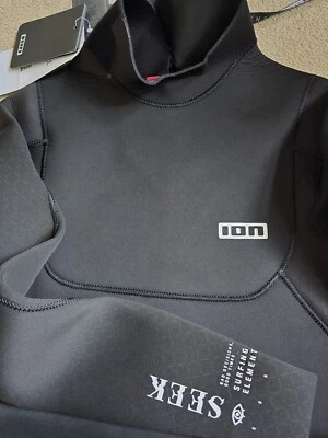 MENS ION SEEK CORE SEMI DRY WETSUIT 4/3  MEDUIM TALL SURF KITE SURF BLACK BNWT - Image 1 of 4
