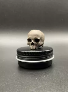 4T5 Design 777 Fossil Totenkopf grau Perlen EDC Zipper Pull Playge Ferg GBG - Bild 1 von 6