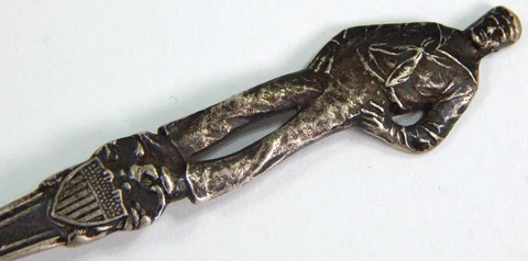 WW I STERLING SILVER US NAVY SAILOR SOUVENIR SPOON .925 MAKER'S MARK 14g EAGLE Cover