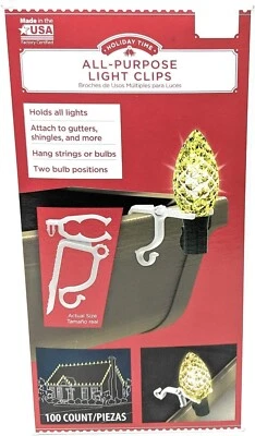 CLIPS DE LUZ DECORATIVOS MULTIUSOS PARA VACACIONES (100 UNIDADES) POLIPROPILENO TRANSPARENTE Foto 1 de 4