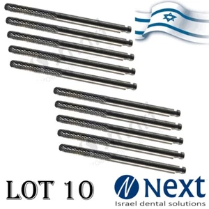 Lot x10 Dental Carbide cutter bur RA type for contra angle Israel Made 2 - Picture 1 of 5
