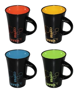 Taza De Cerámica Negra Colorida XL Compatible Con El Set - Imagen 1 de 5