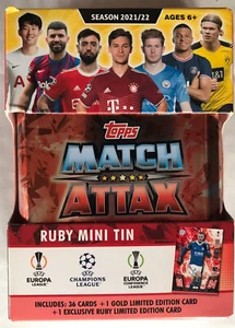 1 x MATCH ATTAX UEFA Champions League 2021/2022 Edition Sealed RUBY Mini Tins - Picture 1 of 8
