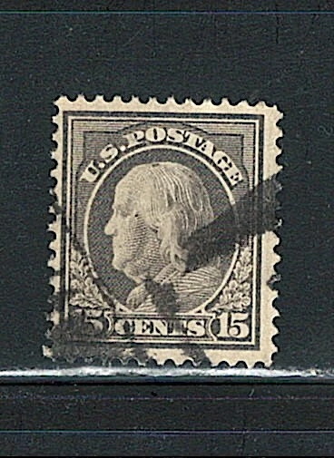 US Year of 1912 Franklin Stamp Scott# 418 (Used), - Image 1 of 2
