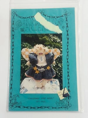 Homespun Friends Christmas Tyme Angel 16" Tall Pattern - Image 1 of 3