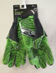 NWT Nike Seattle Seahawks Vapor Jet 5.0 Receiver Football Gloves 4XL Navy/Green