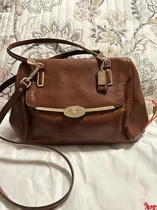 Coach NWT 25169 Madison Madeline East West, Satchel, Shoulder Bag, Chestnut - Picture 1 of 12