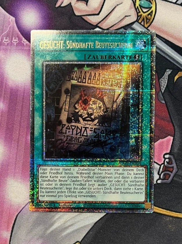 Yugioh! GESUCHT: Sündhafte Beute - AGOV-DE054 - Quarter Century Rare - Deutsch - Bild 1 von 1