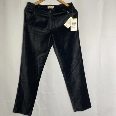 Pamela Woman’s Black Velvet Pants Size 44 New with Tags Made In Italy Foto 1 de 4