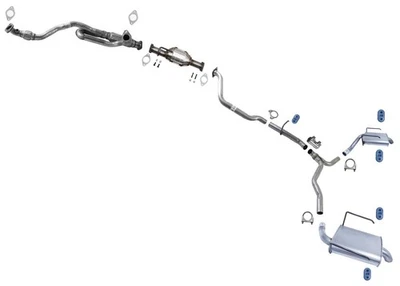 Sistema de escape silenciador doble tubo resonador para GMC Acadia SL SLE 2013 2015 2016 Foto 1 de 4