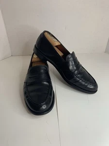 ALLEN EDMONDS SHELL CORDOVAN RANDOLPH Black Penny Loafers Shows - 10.5 D 4899 - Picture 1 of 18