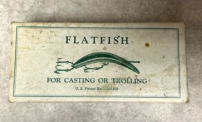 Vintage Helin Tackle Co. "Flatfish" Lures (2) - S3 - Crackled - Orig. Box - Image 1 of 4