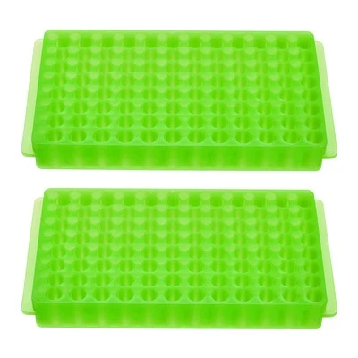 96 Wells Tube Rack, 2 Pcs Vial Rack for Tubes 0.2/0.5/1.5/2ml, Light Green - Image 1 of 4