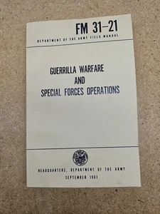FM31-21 GUERRILLA Guerra OPERACIONES ESPECIALES Ejército de Estados Unidos Manual de Campo 1961 (A8) - Imagen 1 de 5
