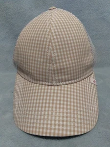 Original PINGUIN Munsingwear Mütze Kappe beige kariert weiß Netz hinten verstellbar Einheitsgröße - Bild 1 von 10