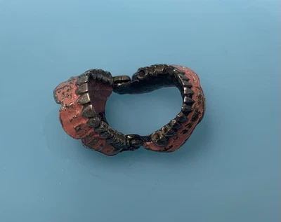 Dije de dientes articulado de plata de ley detallado esmalte vintage 2,7 g Foto 1 de 4