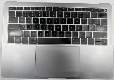✅  MACBOOK AIR 13 A1932 SPACE GRAY TOP CASE KEYBOARD PALMREST 661-09736 B+ ✅ - Image 1 of 4