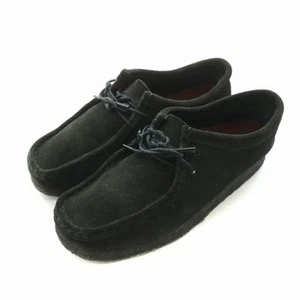 Clarks ZARA WALLABEE BOOT Boots Shoes Moccasin Suede US8 24cm Black 11826 Used 0 - Picture 1 of 9