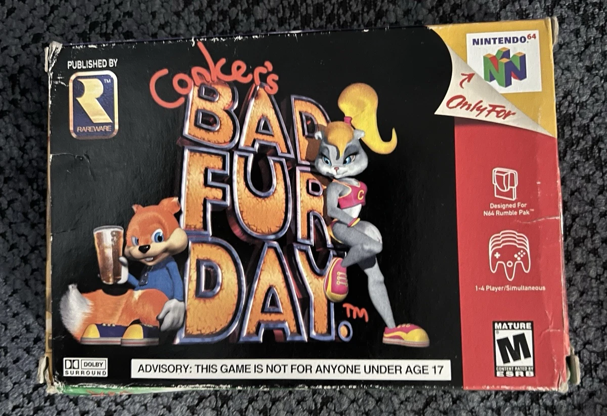 Nintendo 64 Conker's Bad Fur Day Boxing Video Games for sale - eBay