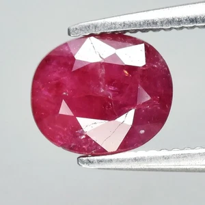 💎 1.10ct 6x5.2mm Oval Natural Purplish Red Ruby - Heated, Kenya Gemstone - Picture 1 of 4