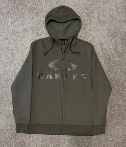 Oakley Performance Fit Full Zip Hoodie Gr. L grün großes Logo - Bild 1 von 5
