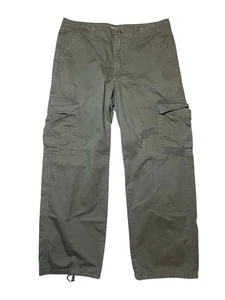 Levis 94 Baggy Pants Womens 31 (34x28) Olive Green Cargo Baggy Loose Y2K - Picture 1 of 11