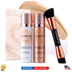 Flawless Airbrush Spray Foundation Kit - Fair mit Primer & abgewinkeltem Polierpinsel - Bild 1 von 11