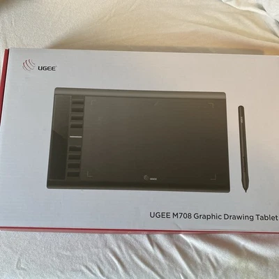 UGEE M708 10x6 in Drawing Tablet 8 Hot Keys Tested Working 8192 Pressure Levels - Image 1 of 4