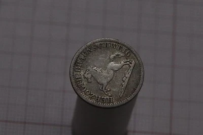 🧭 🇩🇪 GERMANY BRAUNSCHWEIG 1 GROSCHEN 1859 SILVER B86 #7887 - Image 1 of 2